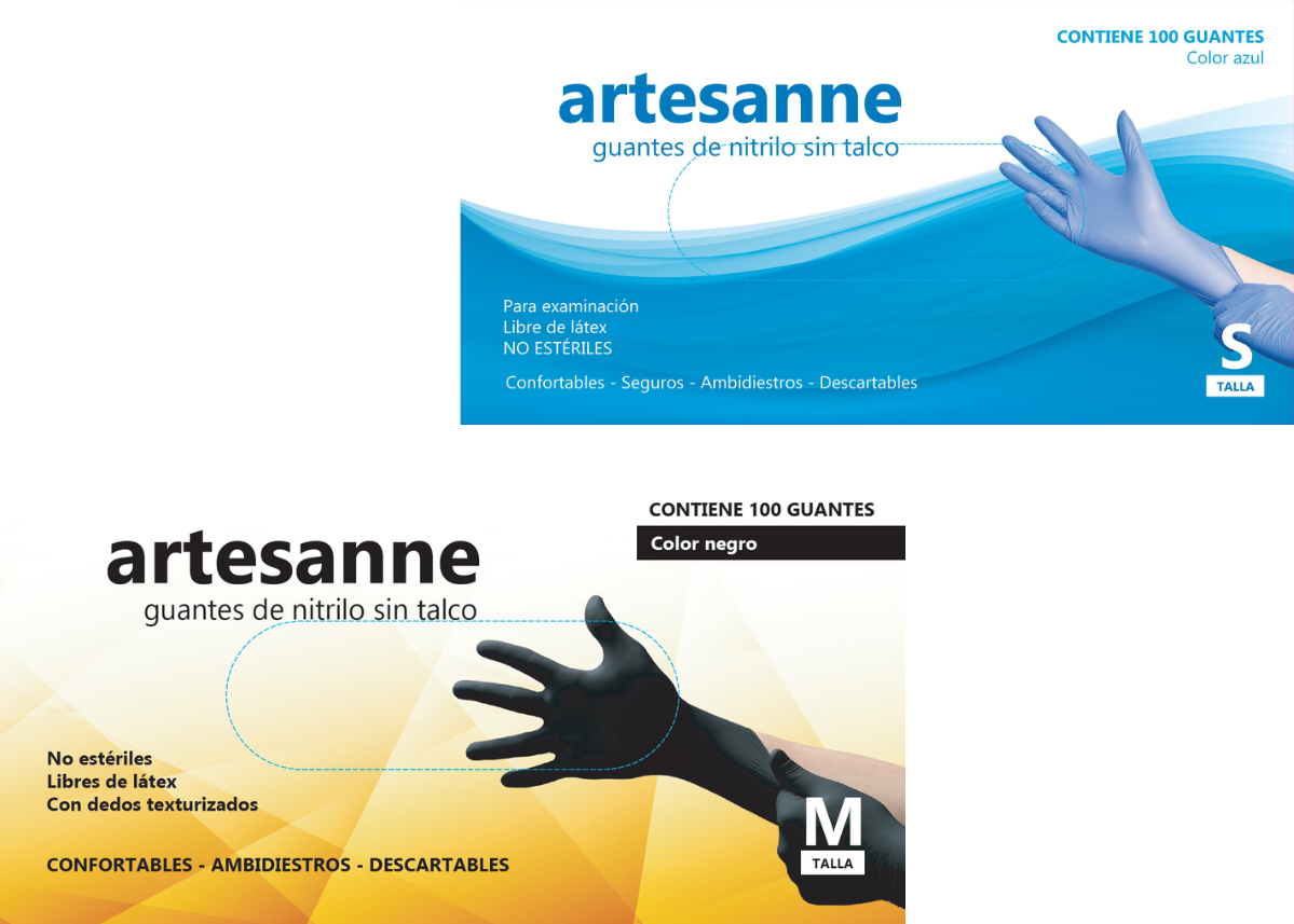 guantes artesanne nitrilo